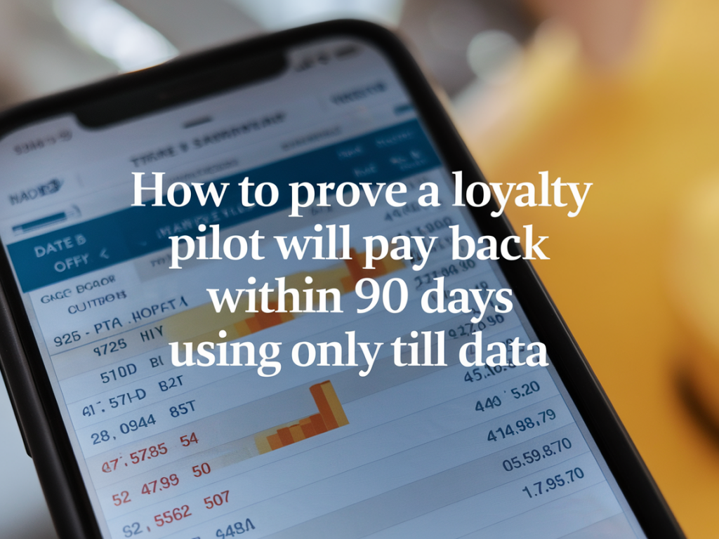 How to prove a loyalty pilot will pay back within 90 days using only till data