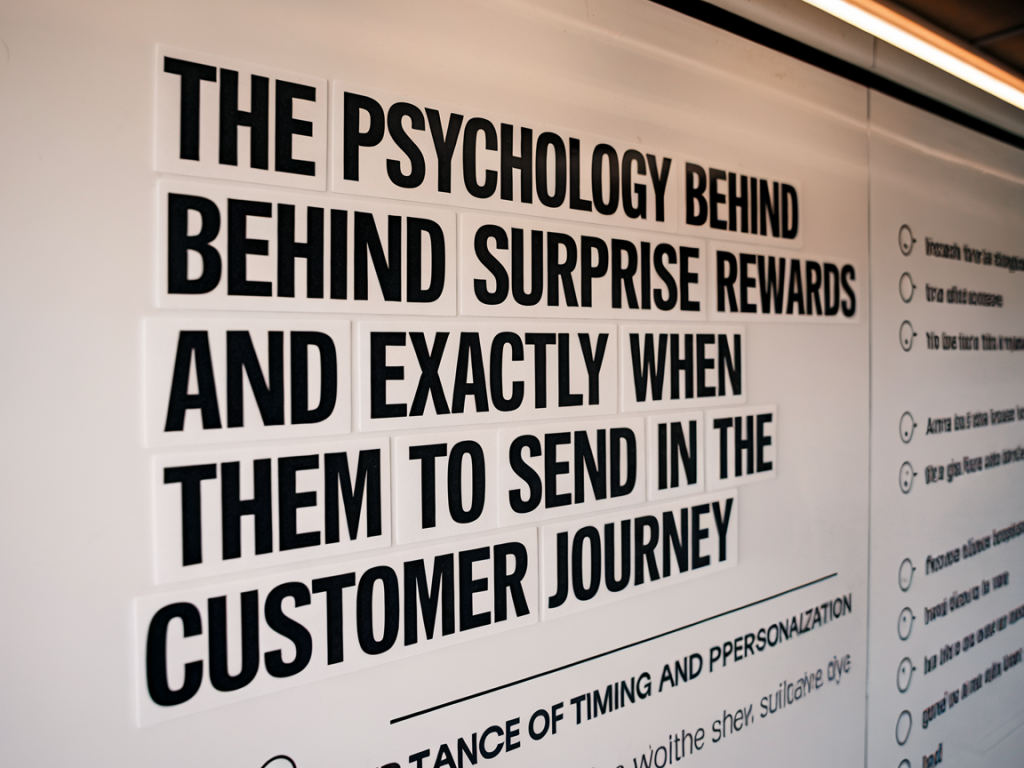 The psychology behind surprise rewards and exactly when to send them in the customer journey