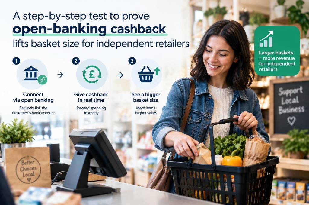A step‑by‑step test to prove open‑banking cashback lifts basket size for independent retailers